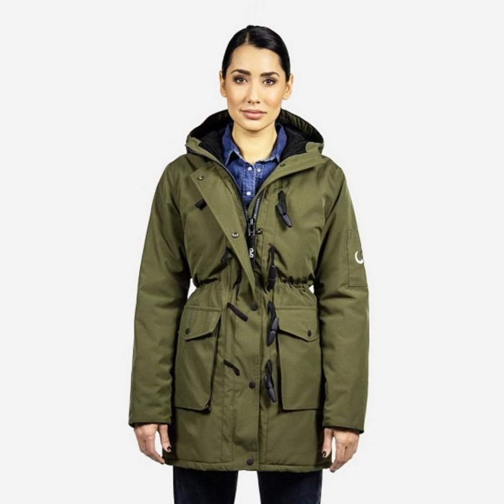 Wuxly (formerly Wully) Doe Army Green Vegan Parka - Size Small